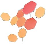 Nanoleaf Shapes Hexagon Starter Kit, 9 Smart Light Panels LED RGBW - Modular Wi-Fi Colour Changing...