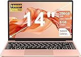 AOCWEI Laptop Celeron N4020 Up to 2.8Ghz, Laptops 14 Inch Win 11 Con 5G WiFi 6+256GB SSD Erweiterung...