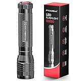 PUAIDA LED Taschenlampe S3000, 5000 Lumen LED Taschenlampe Extrem Hell mit 3 Modi, Lange Arbeitzeit...
