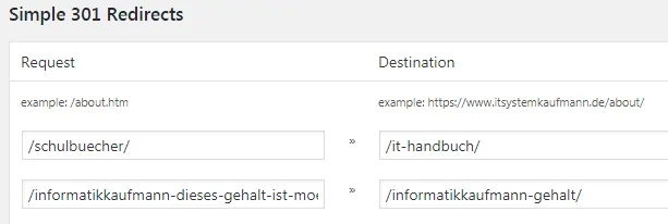 Simple 301 Redirects Plugin für WordPress