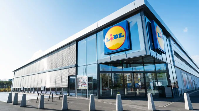 Lidl Filiale in der Frontansicht