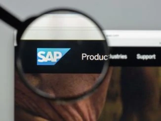 SAP Logo in der Nahaufnahme im Browser