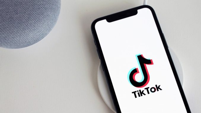 TikTok Logo auf Handydisplay