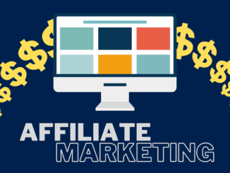 Grafik mit Affiliate-Marketing Schriftzug