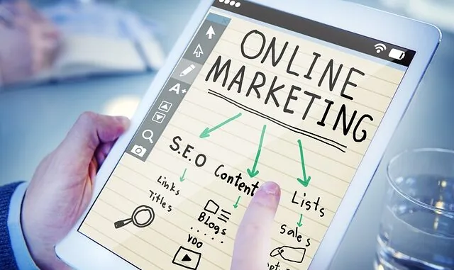 Grafik mit Online Marketing Dingen